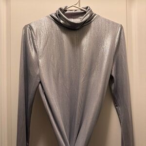 Kate Spade Metallic Silver Blouse